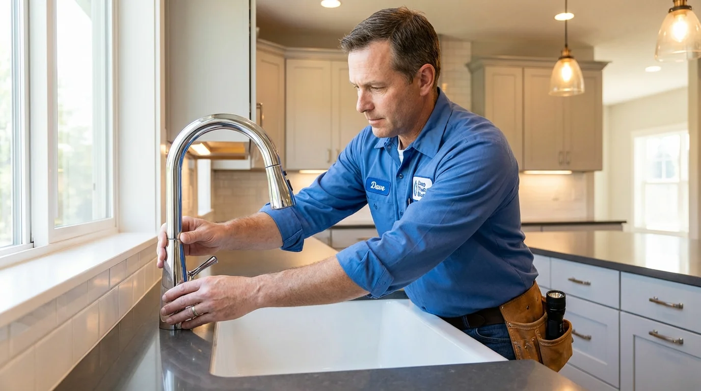 Kitchen faucet installation by Johns Plumbing LLC in Central City